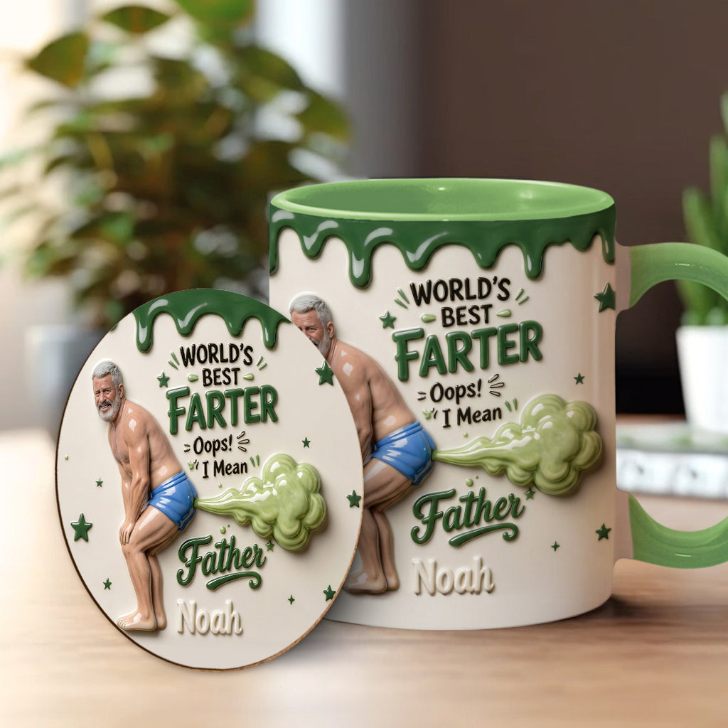 Best Farter Ever Mug, Personalized Father Accent Mug, Funny Dad Gift, Custom Coffee Cup