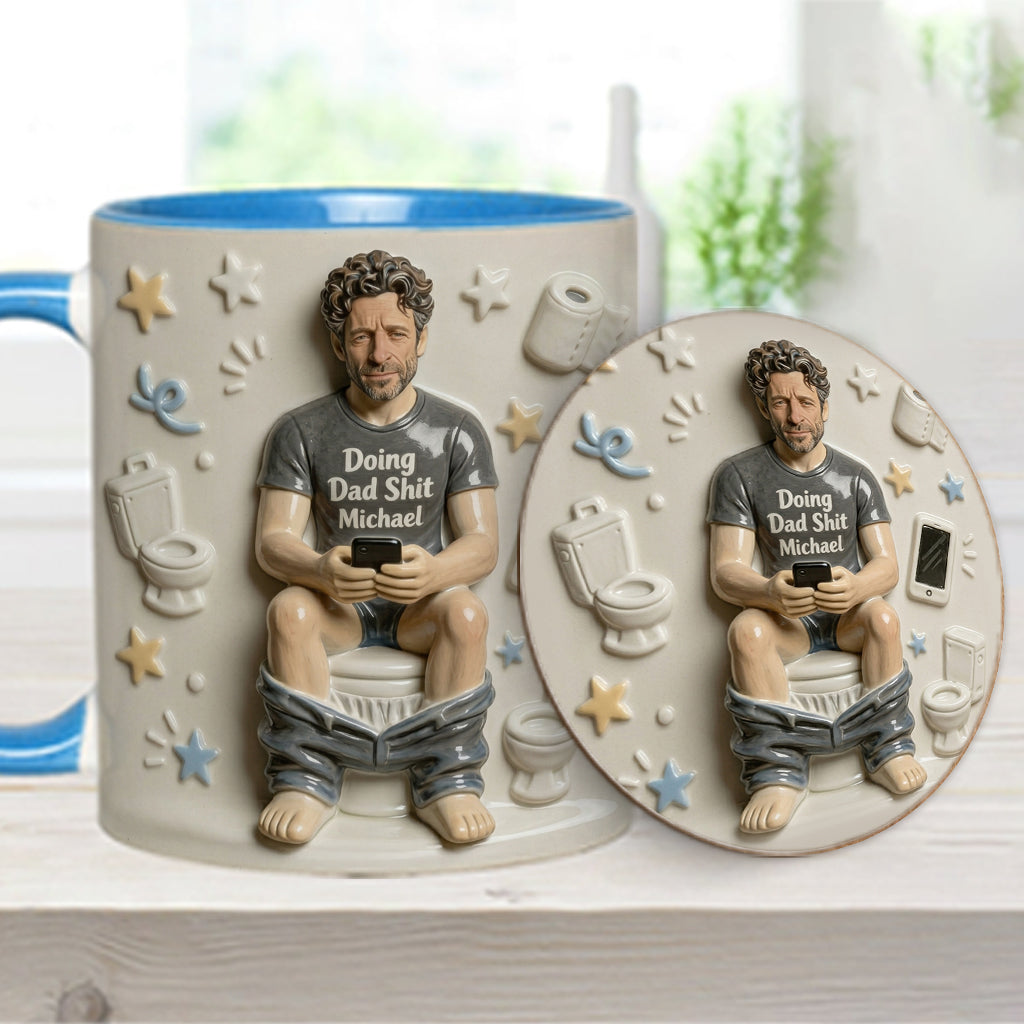 Best Time Of Day Personalized Father Accent Mug – Custom Dad Coffee Mug Gift
