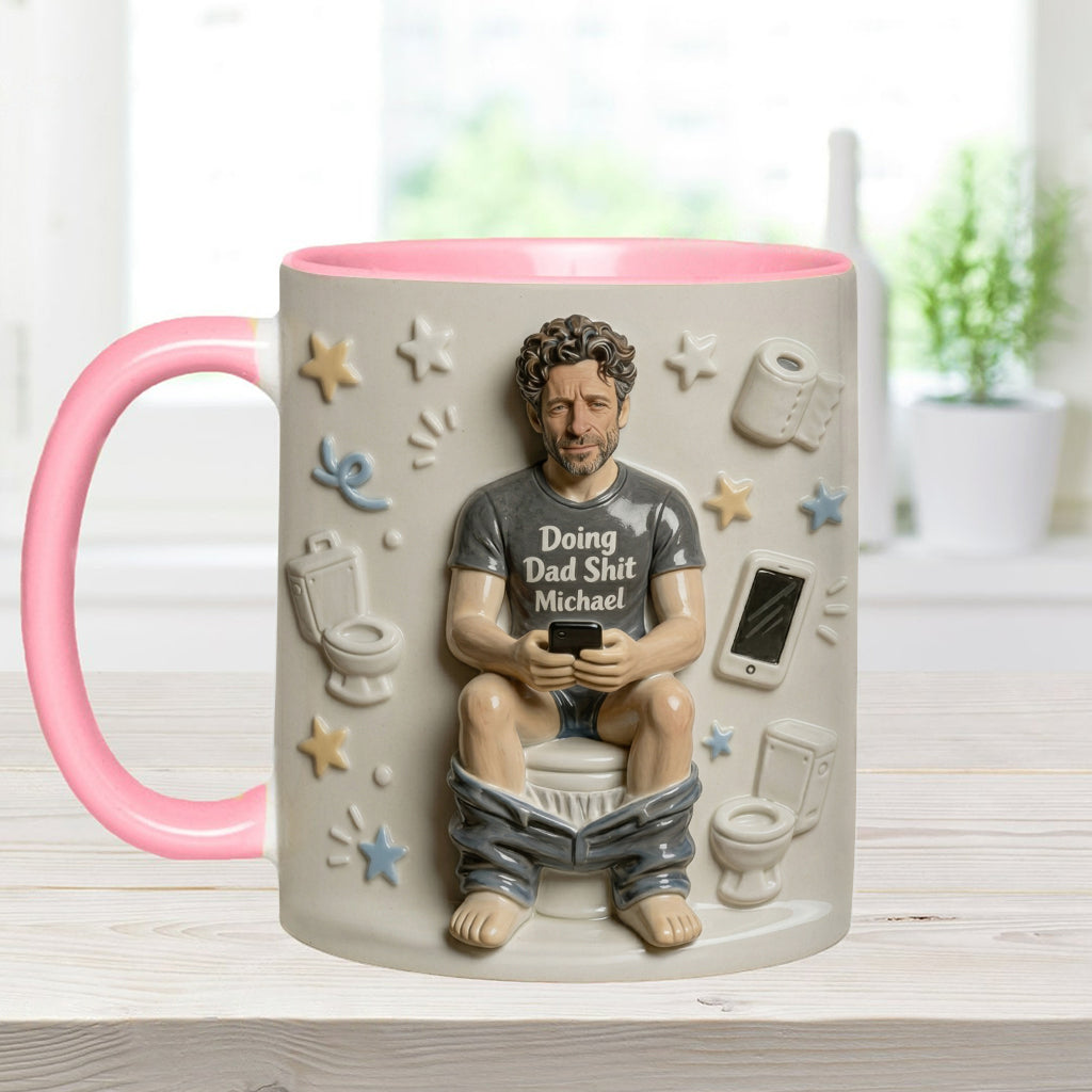 Best Time Of Day Personalized Father Accent Mug – Custom Dad Coffee Mug Gift