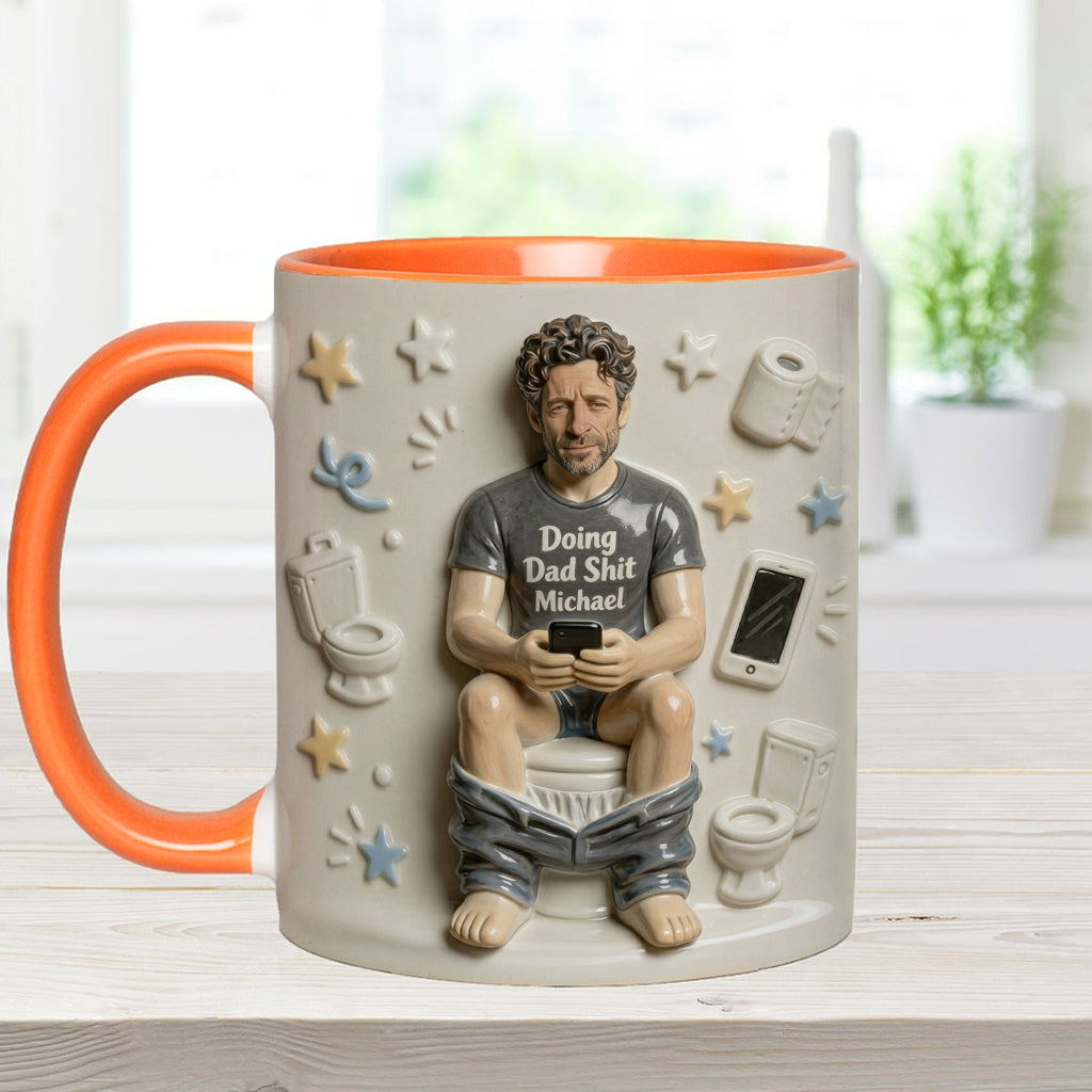 Best Time Of Day Personalized Father Accent Mug – Custom Dad Coffee Mug Gift