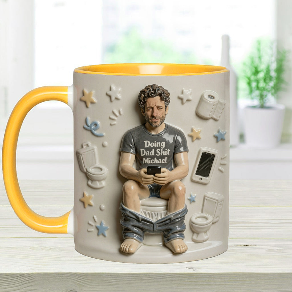 Best Time Of Day Personalized Father Accent Mug – Custom Dad Coffee Mug Gift