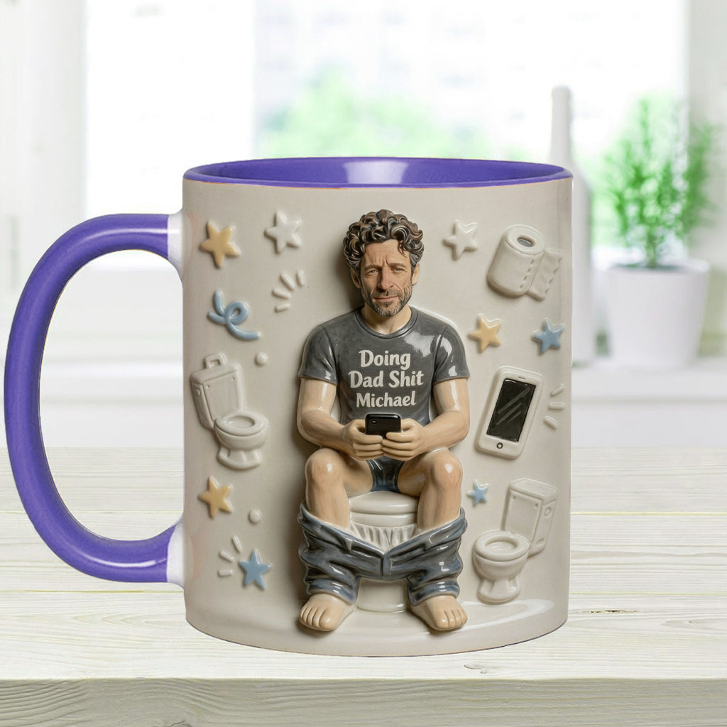 Best Time Of Day Personalized Father Accent Mug – Custom Dad Coffee Mug Gift
