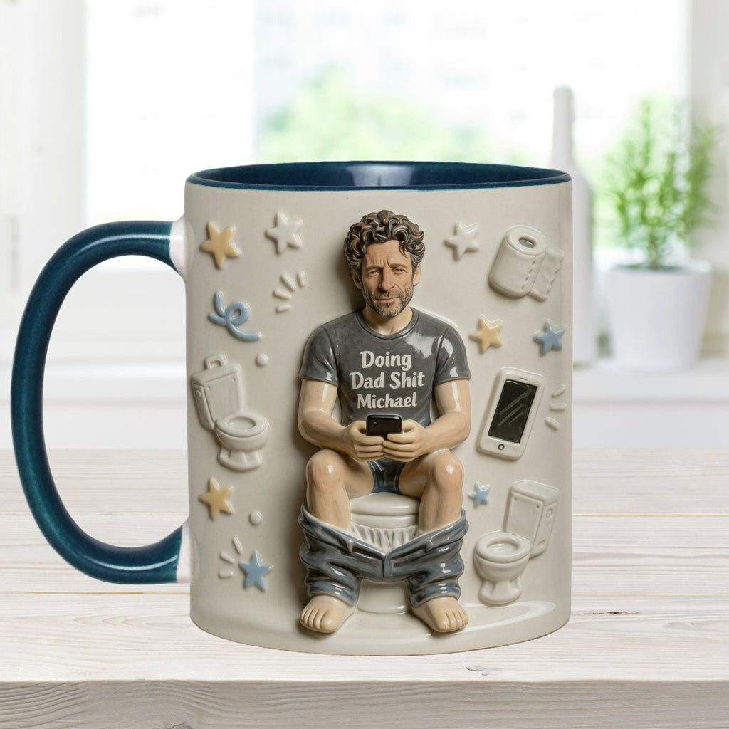 Best Time Of Day Personalized Father Accent Mug – Custom Dad Coffee Mug Gift