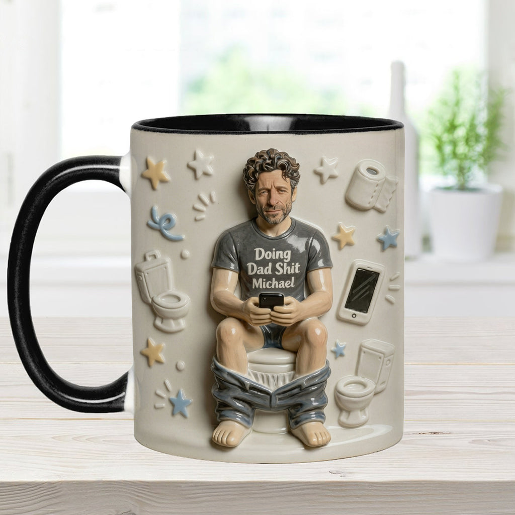Best Time Of Day Personalized Father Accent Mug – Custom Dad Coffee Mug Gift