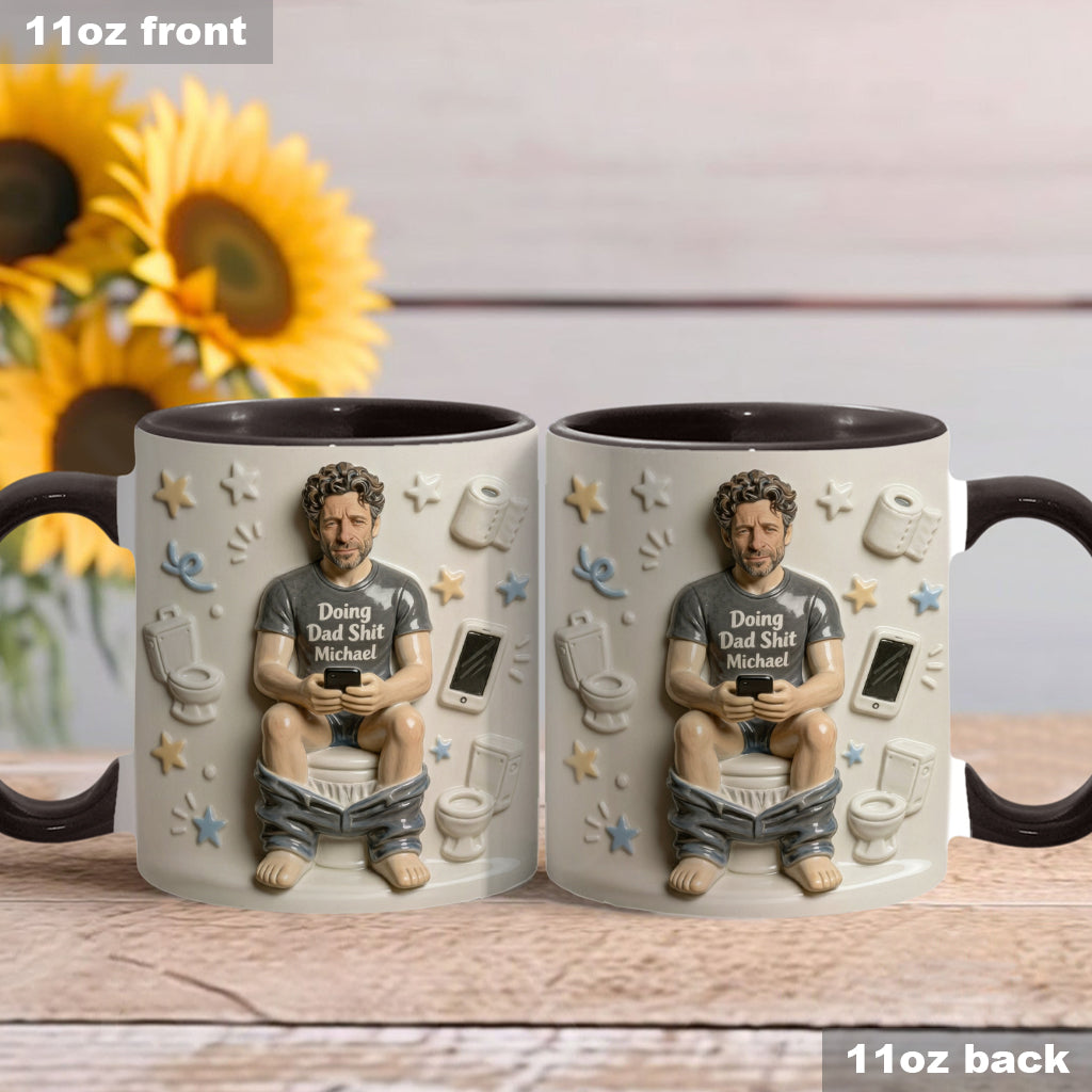 Best Time Of Day Personalized Father Accent Mug – Custom Dad Coffee Mug Gift
