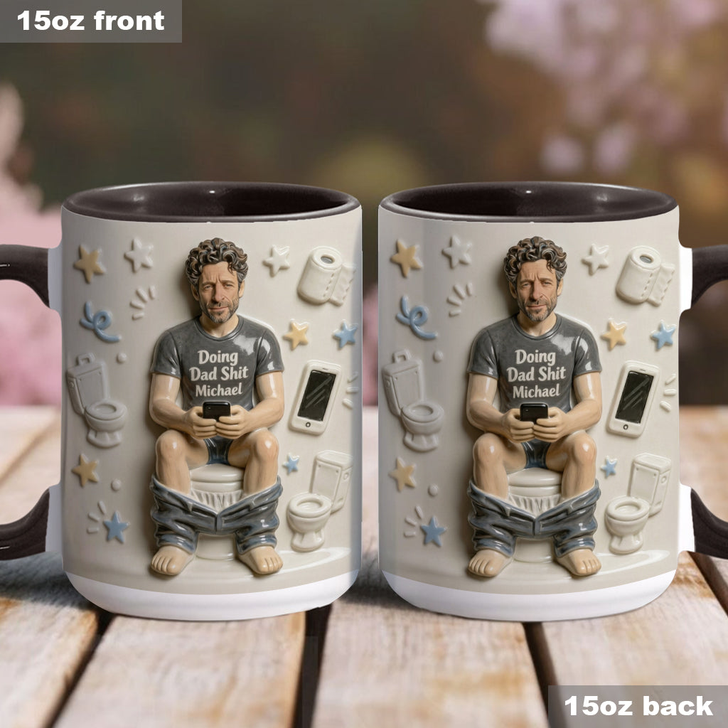 Best Time Of Day Personalized Father Accent Mug – Custom Dad Coffee Mug Gift