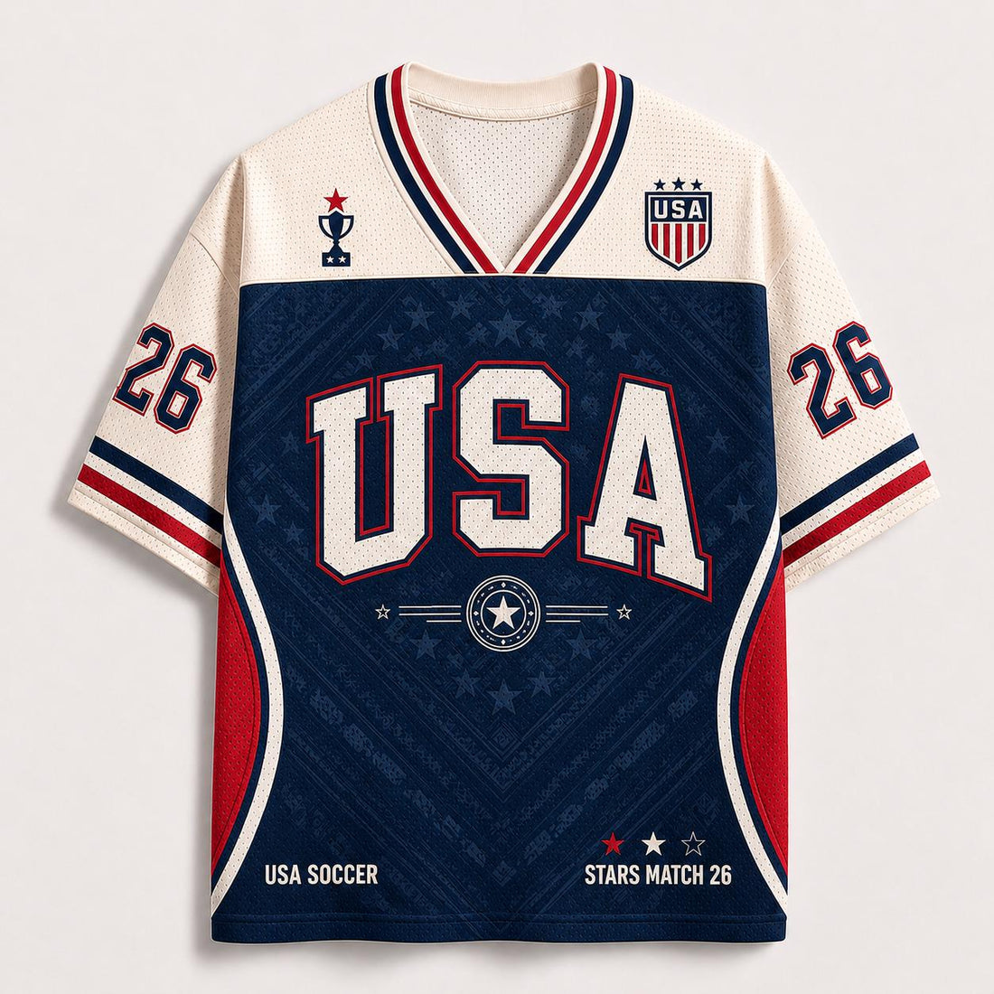 USA Soccer Mesh Jersey, American Soccer Fan Shirt, Patriotic USA Jersey, Game Day Apparel