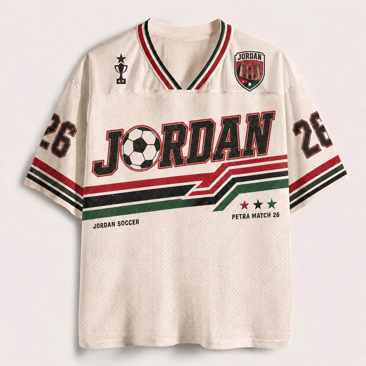Custom Jordan Soccer Mesh Jersey, WC 2026 Football Shirt, Jordan Fan Apparel