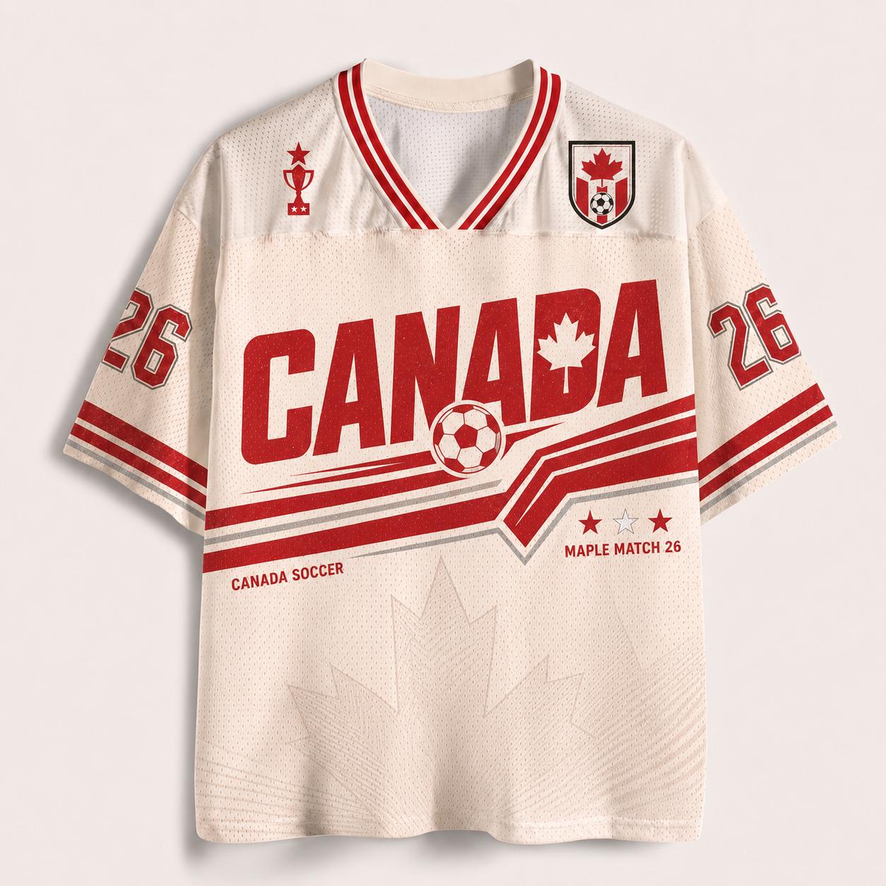 Custom Canada Soccer Mesh Jersey, Personalized Canada Football Shirt, Maple Leaf Fan Apparel
