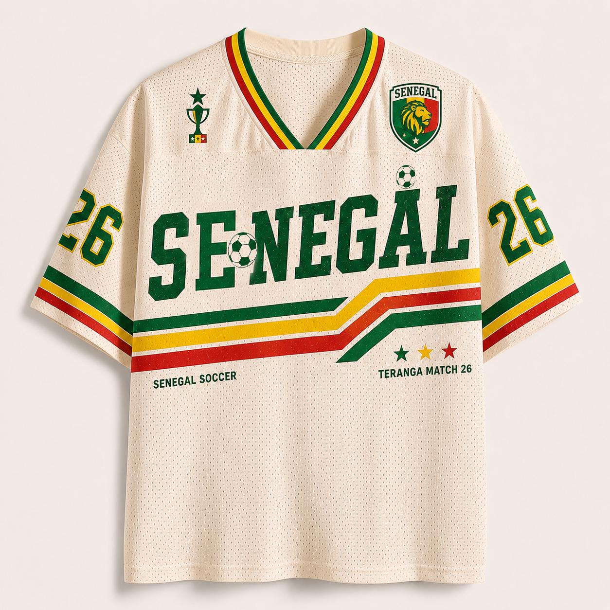 Senegal Soccer Mesh Jersey, Senegal Football Shirt, Teranga Lions Jersey, African Fan Gifts