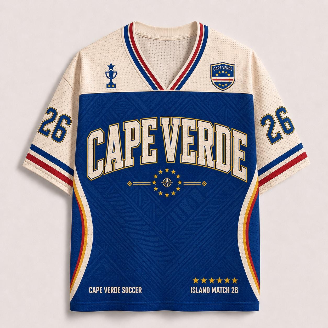 Cape Verde Soccer Jersey, Cabo Verde Football Shirt, Sports Jersey, Cape Verde Gift