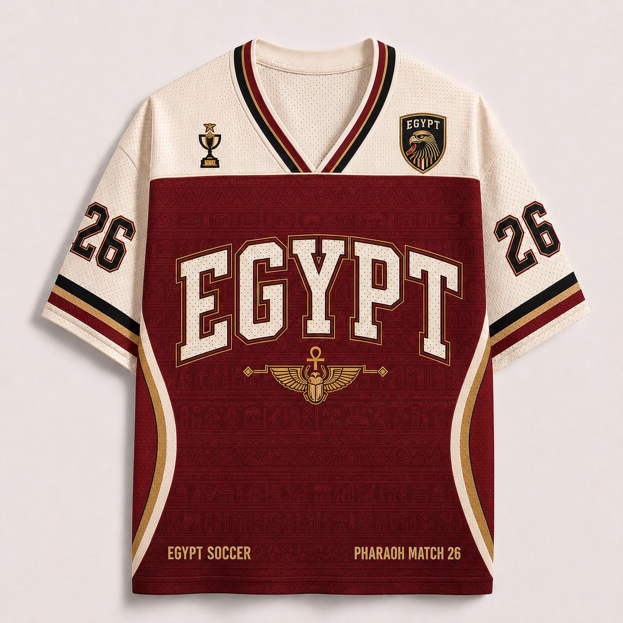 Egypt Soccer Mesh Jersey, Egypt Football Shirt, Pharaohs Soccer Jersey, Egyptian Fan Gifts