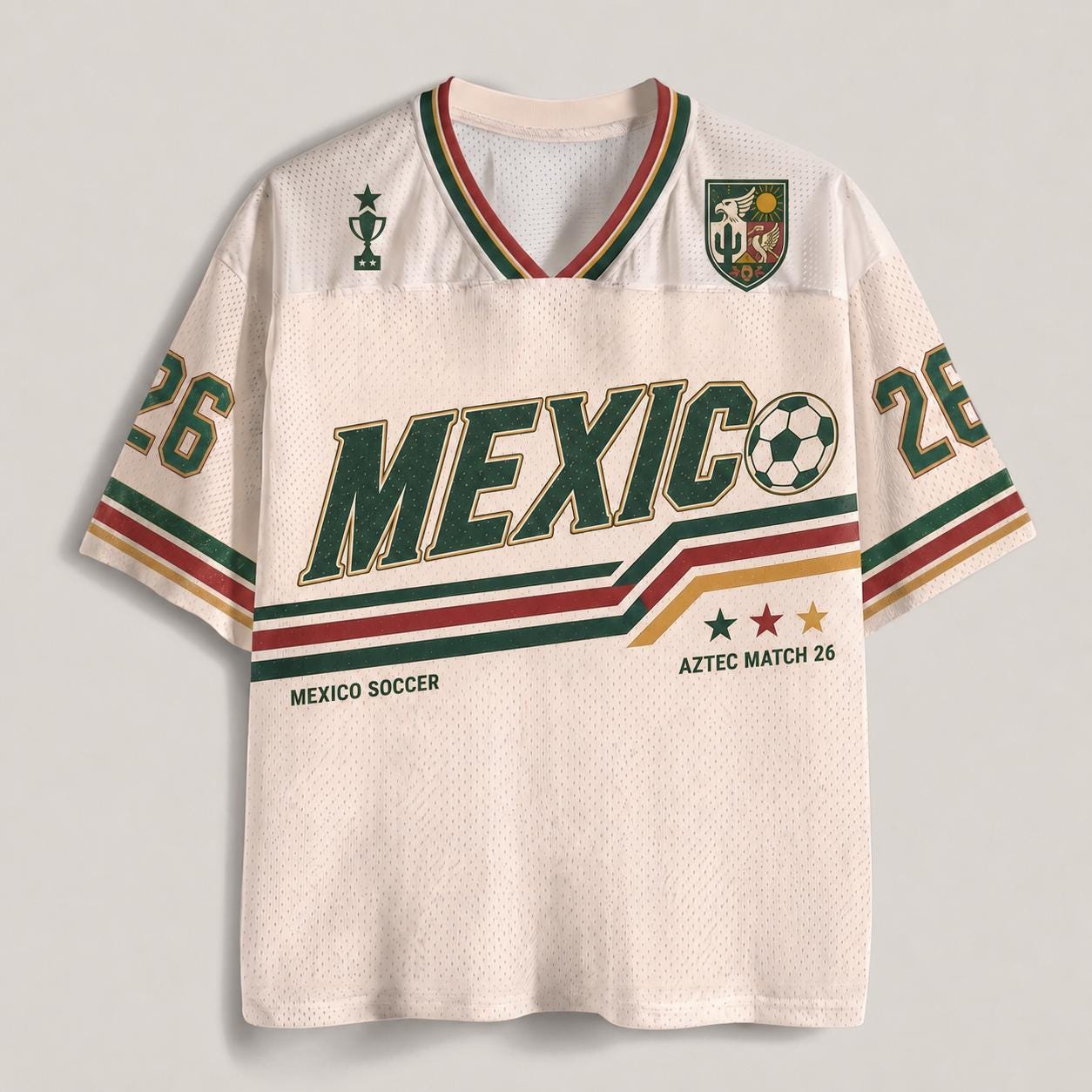 Custom Mexico Soccer Mesh Jersey, Personalized Football Shirt, WC 2026 Fan Gifts