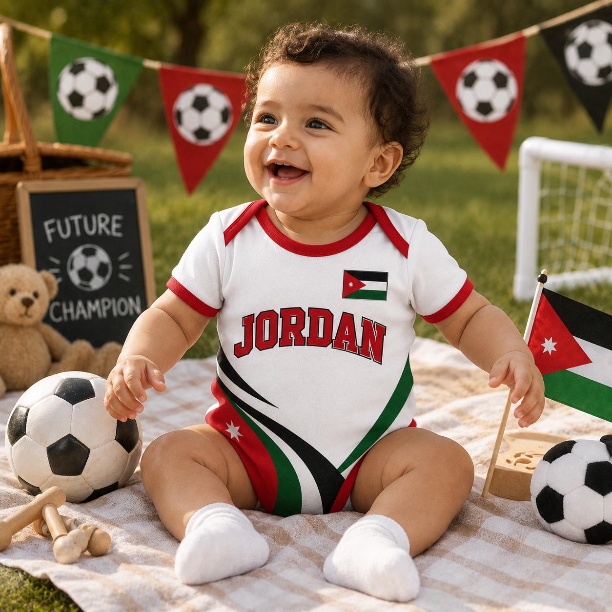 Personalized Jordan Baby Bodysuit, Jordan Soccer Romper, Custom Baby Gift, Baby Shower Gift