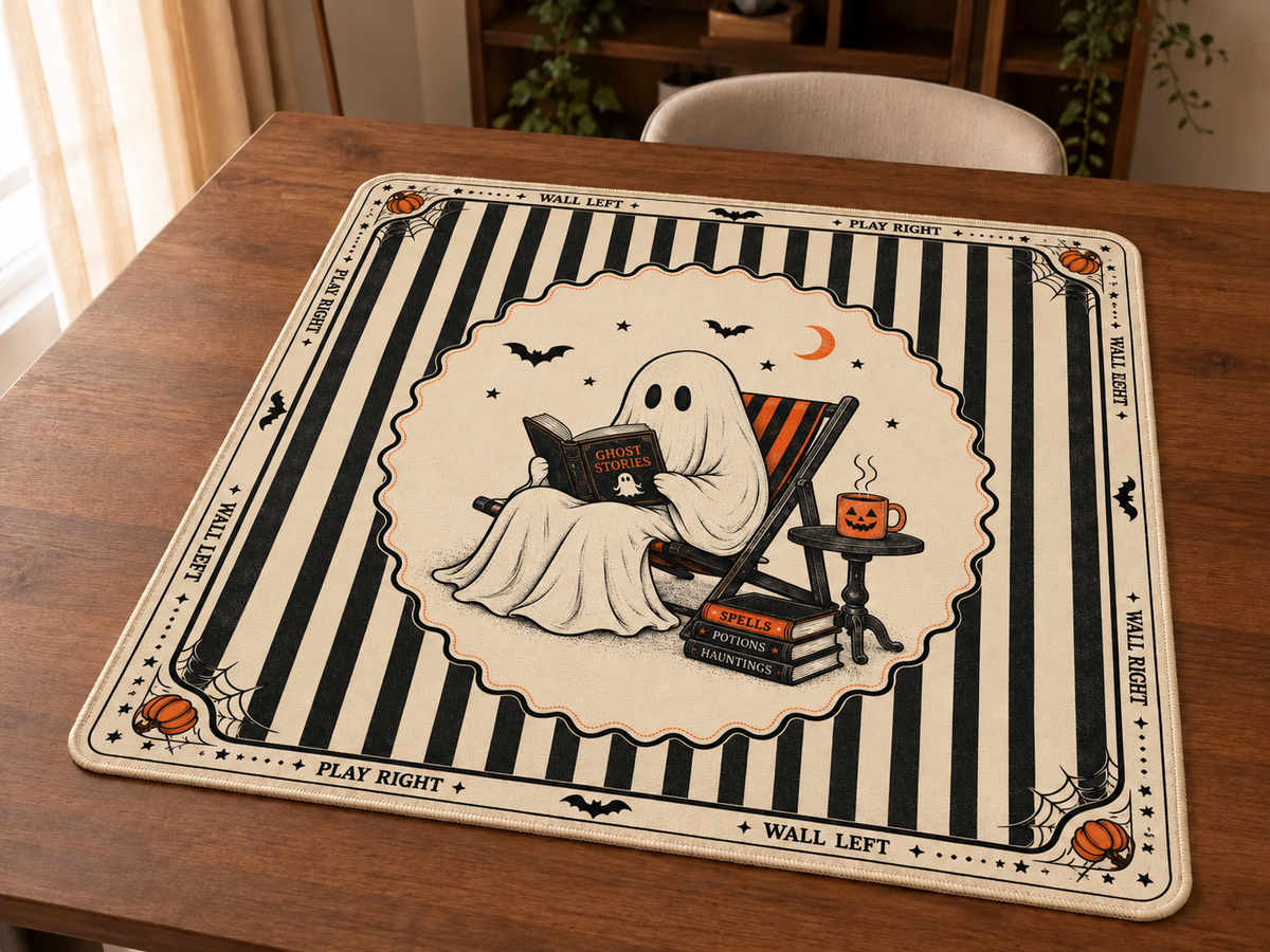 Halloween Mahjong Mat, Ghost Mahjong Gift, Halloween Gift for Mahjong Players