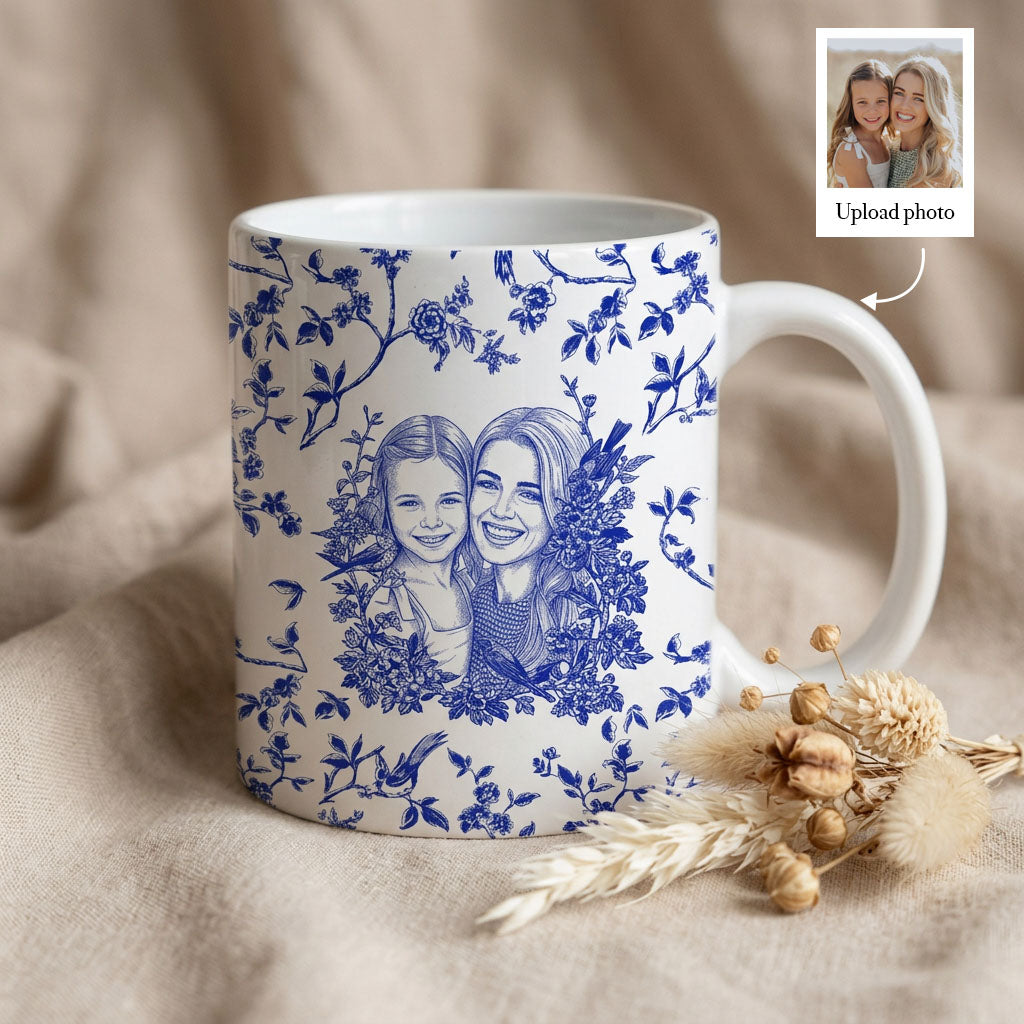 Personalized Mom Portrait from Photo Mug, Custom Mother's Day Gift