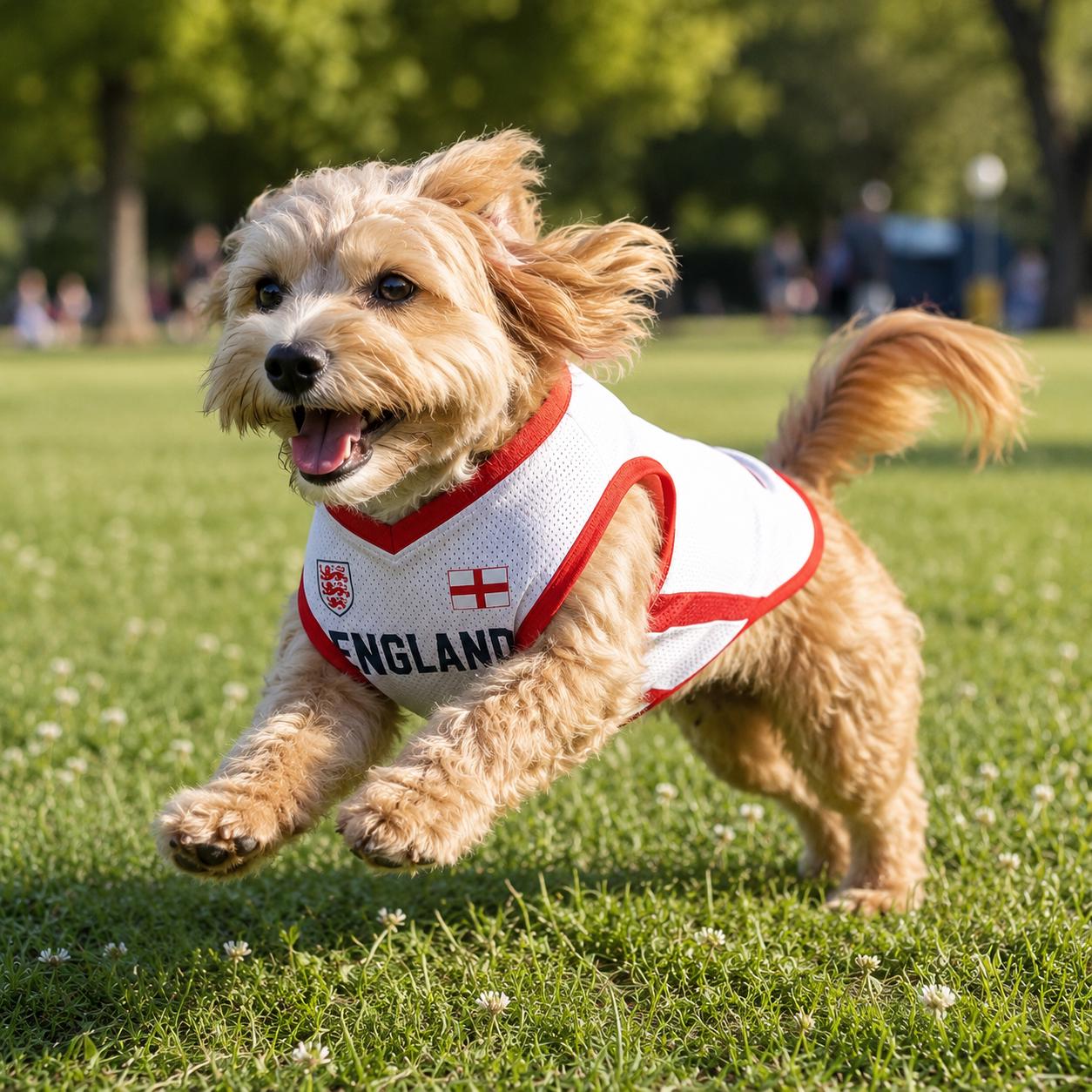 Personalized England Dog Jersey, Custom Pet Football Shirt with Name Number