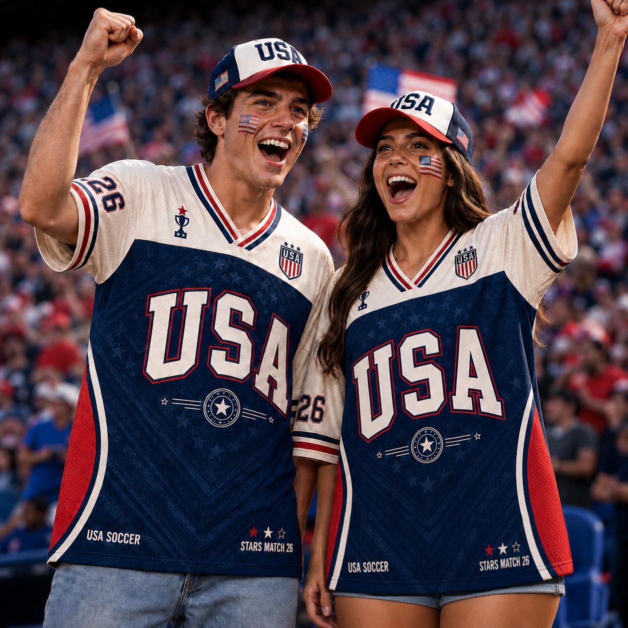 USA Soccer Mesh Jersey, American Soccer Fan Shirt, Patriotic USA Jersey, Game Day Apparel