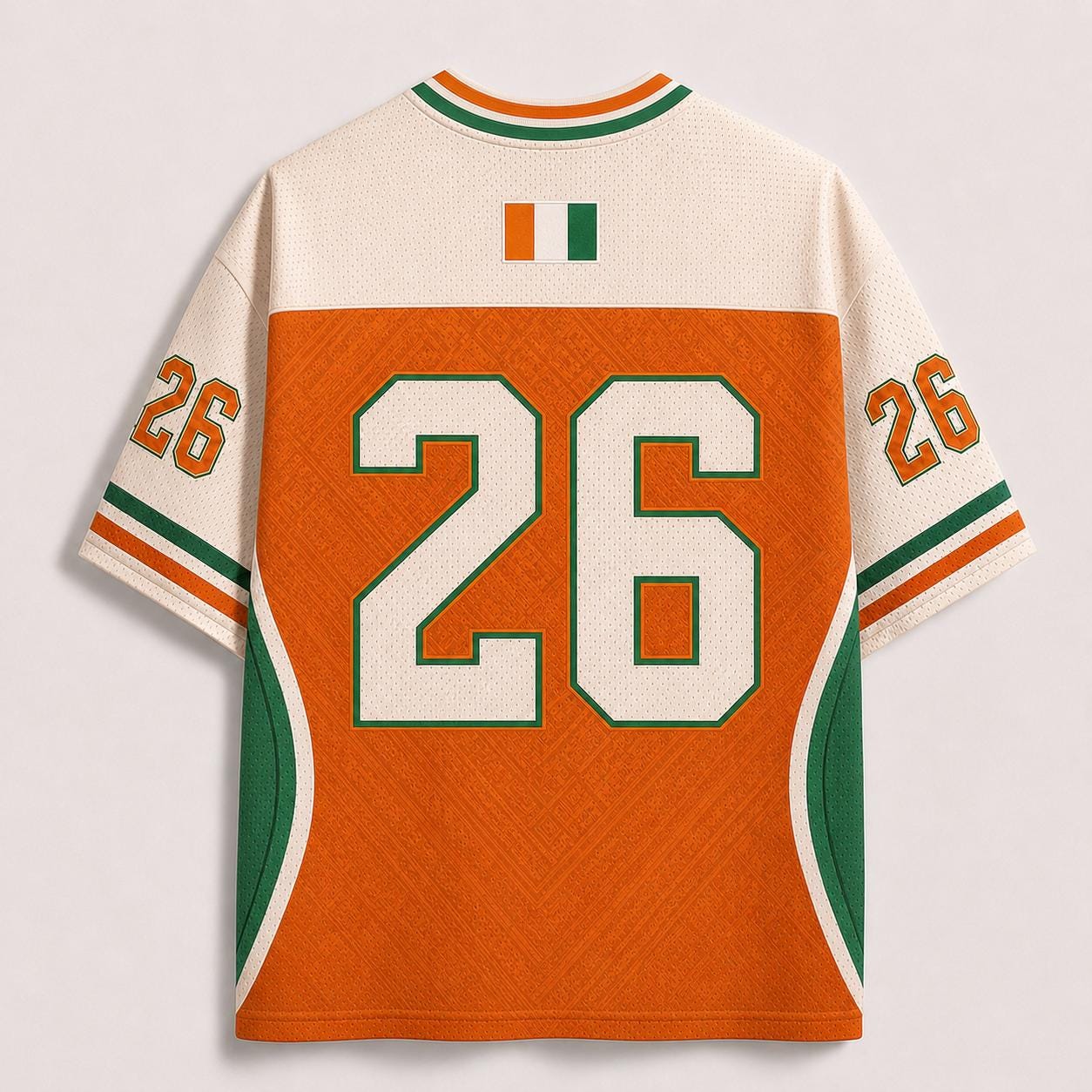 Ivory Coast Mesh Football Jersey, Cote d'Ivoire Football Shirt, Retro Elephant Match 26, African Fan Sports Jersey