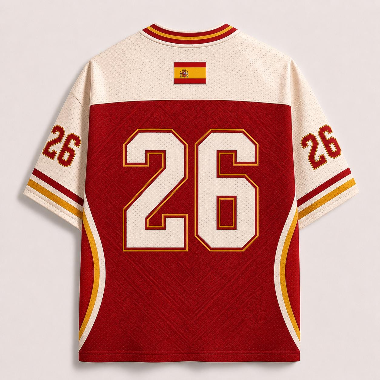 Spain Soccer Mesh Jersey, Spain Football Jersey, La Roja Match 26, Spanish Fan Gifts