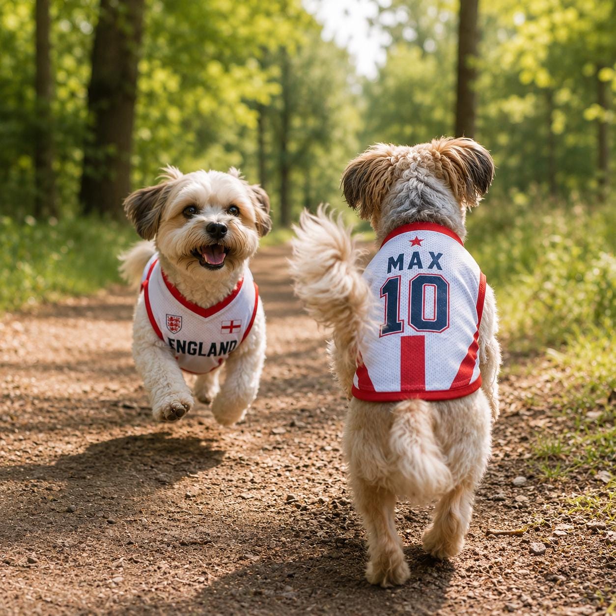 Personalized England Dog Jersey, Custom Pet Football Shirt with Name Number