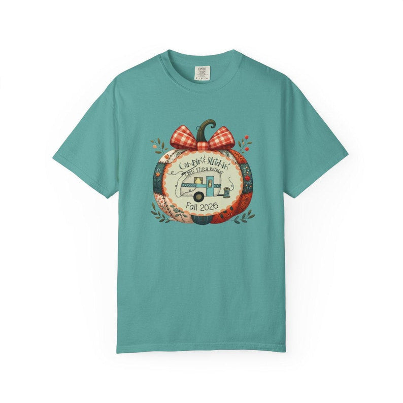 Campin & Stitchin, Comfort Colors® Brand Adult Shirts, Fall Design