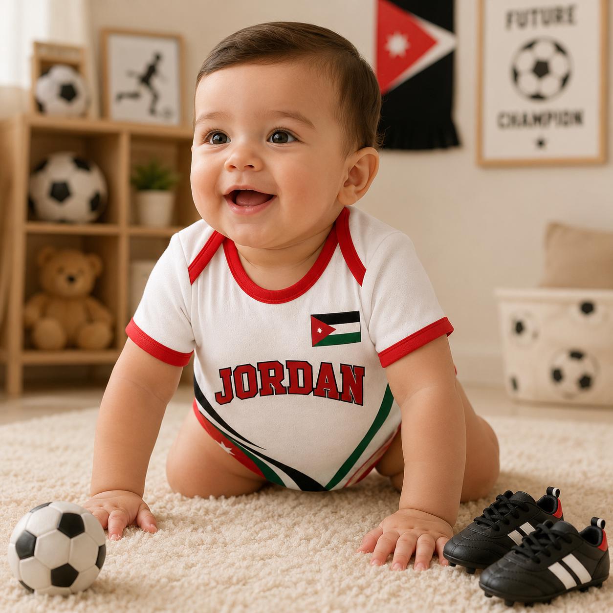 Personalized Jordan Baby Bodysuit, Jordan Soccer Romper, Custom Baby Gift, Baby Shower Gift