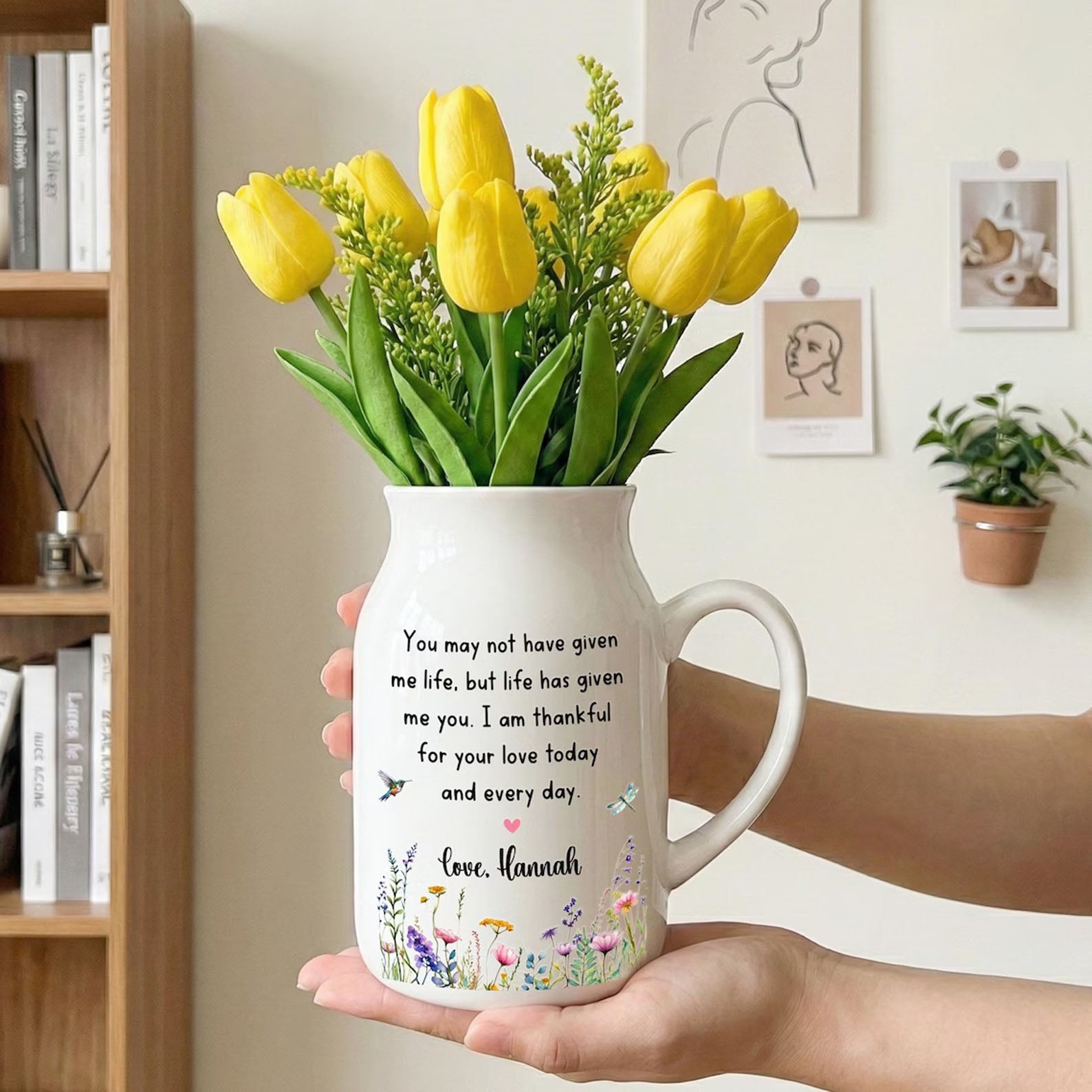 Custom Bonus Mom Flower Vase, Bonus Mom Gift From Bride
