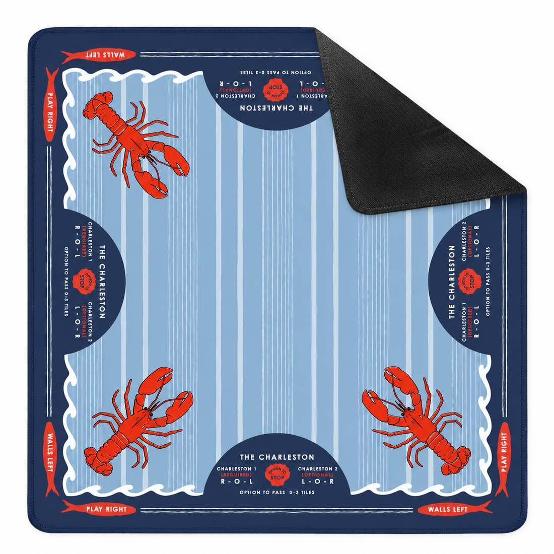 Harbor House Mahjong Mat, Coastal Lobster Mahjong Mat, Nautical Beach House Game Night, Preppy Coastal Mahjong Mat