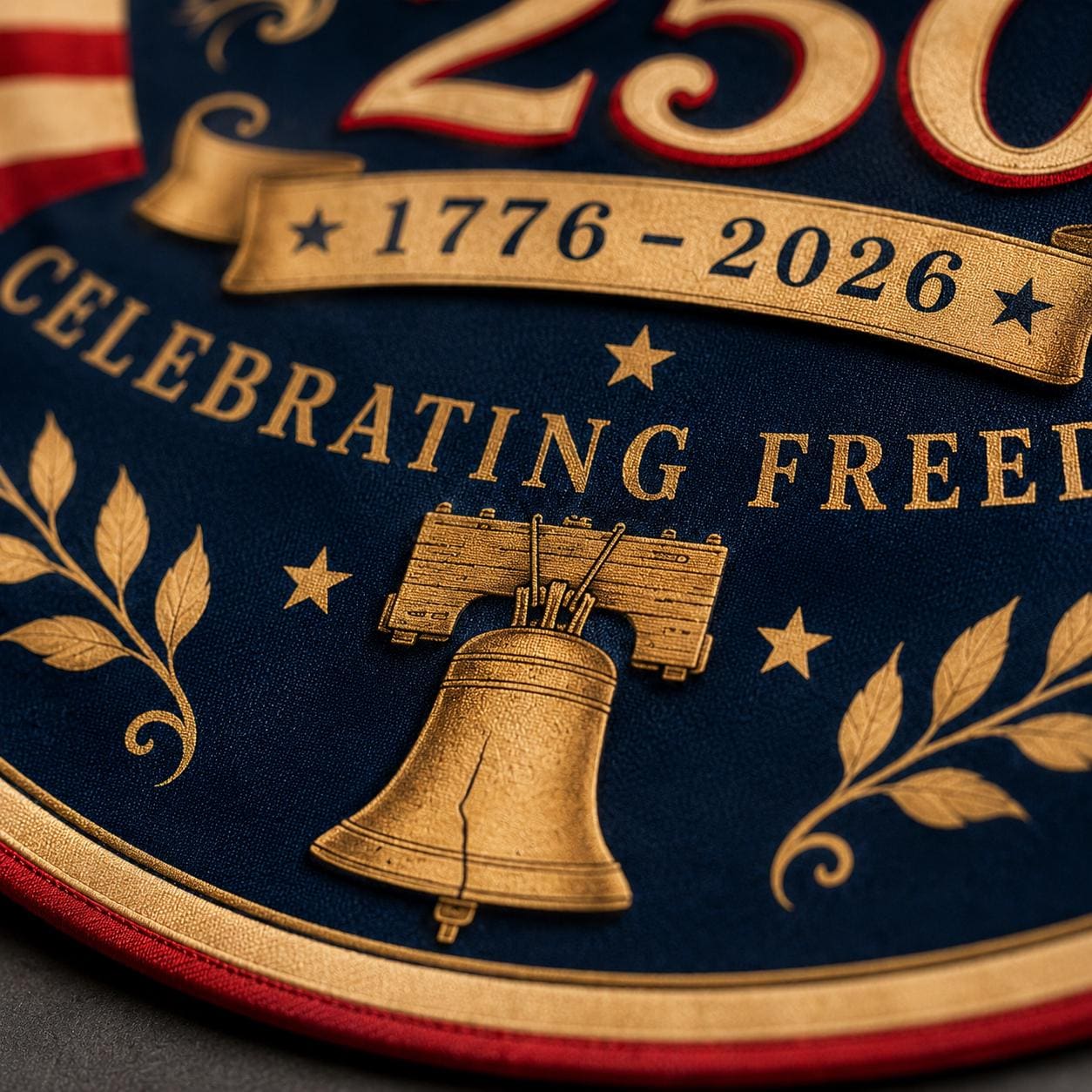 America 250th Anniversary Banner, Patriotic Porch Decor, Semicircle Bunting Flag, Fourth of July Outdoor Decor