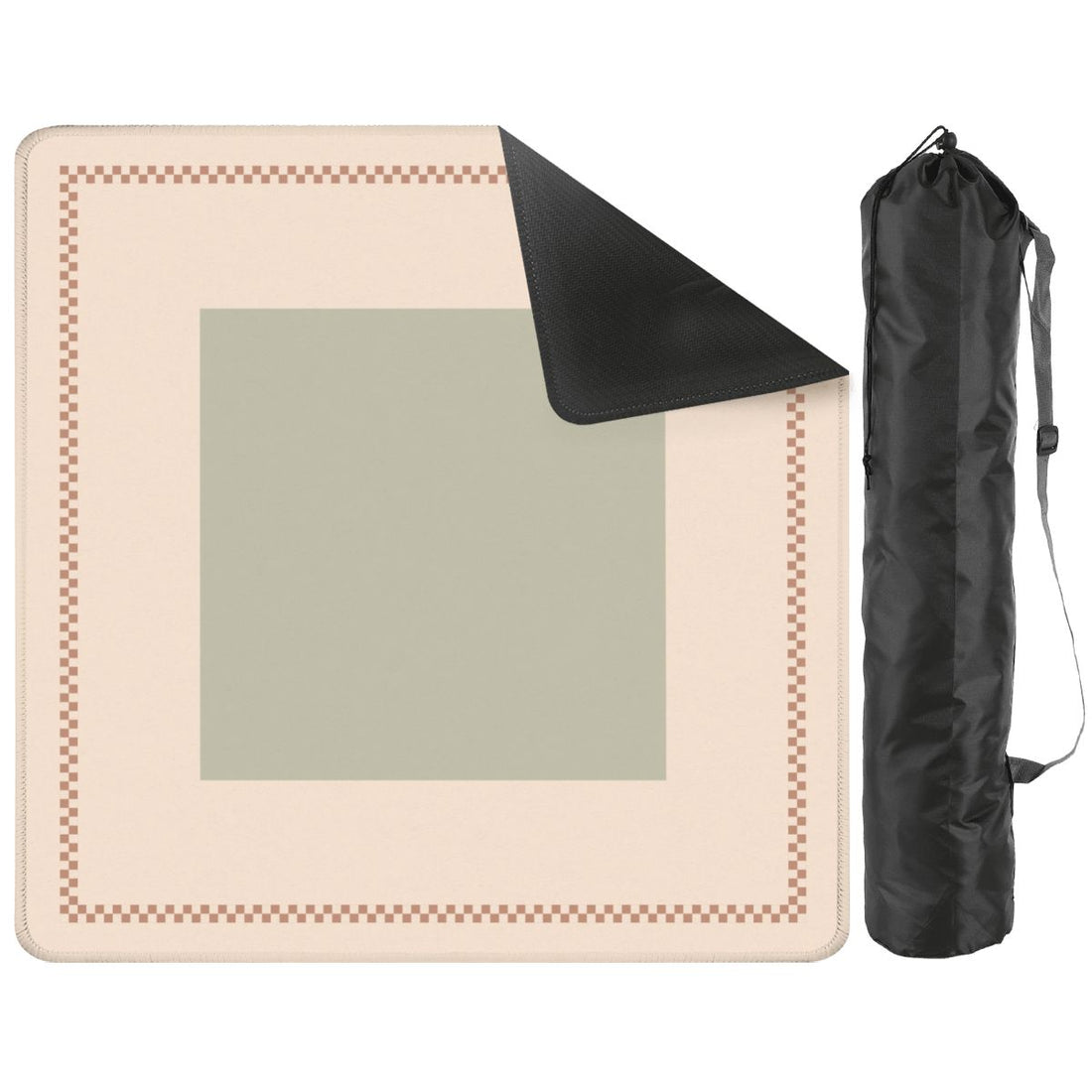 Minimalist American Mahjong Mat, Sage Green Game Night Decor, Polyester Fiber Playing Surface