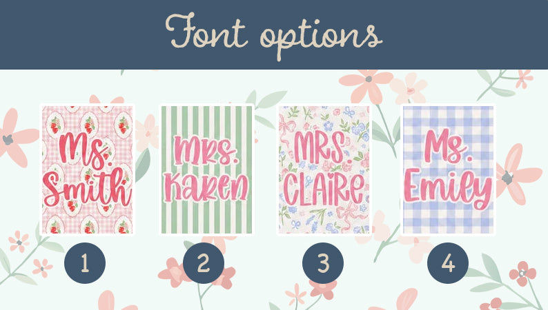 Custom Vintage Floral Teacher Acrylic Clipboard: Personalized Back To School Teacher Gift