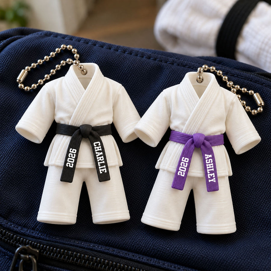 Personalized 3D Karate Uniform Ornament, Christmas Gift For Daughter, Son, Granddaughter, Grandson