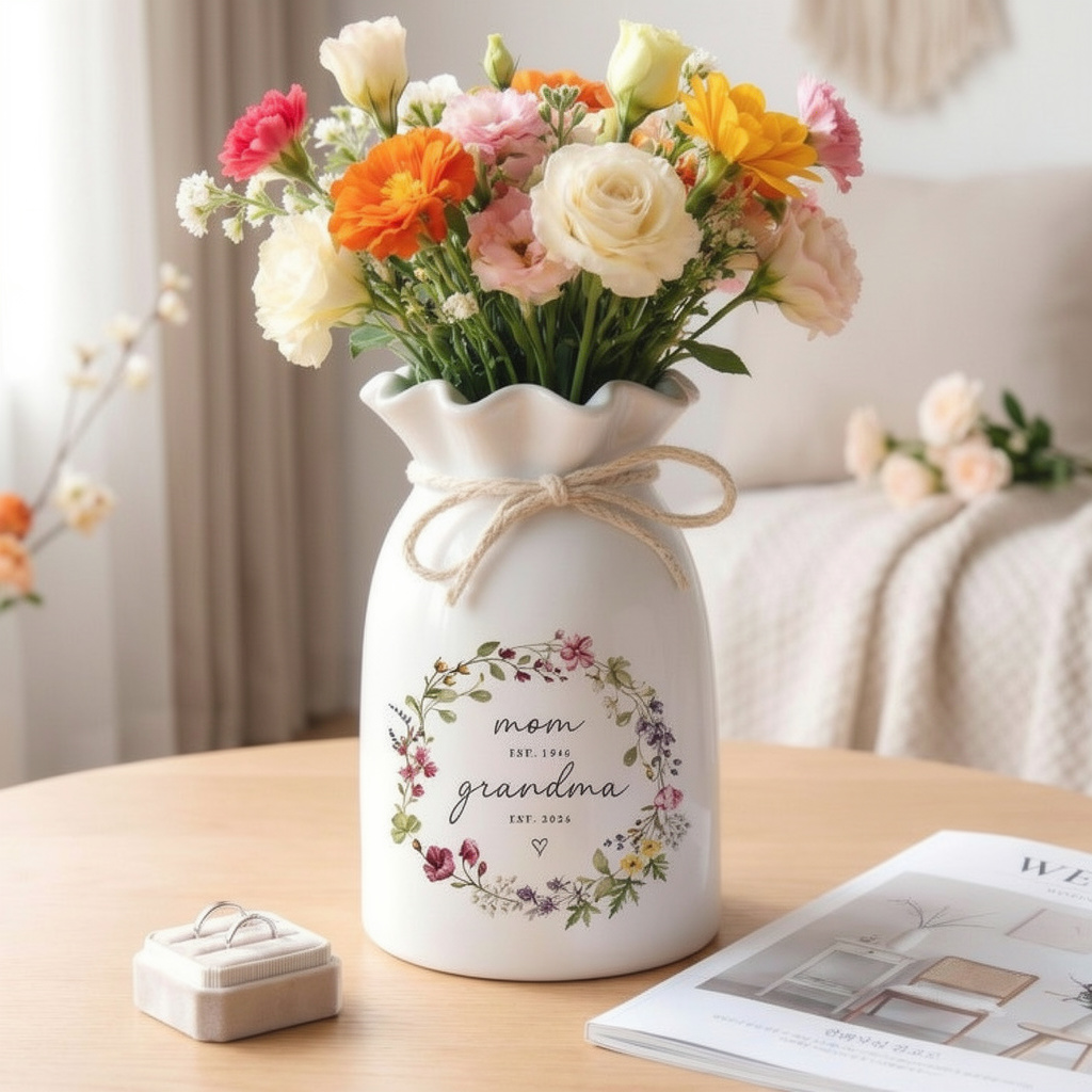 New Grandma Flower Vase, First Time Grandma Gift, Pregnancy Announcement