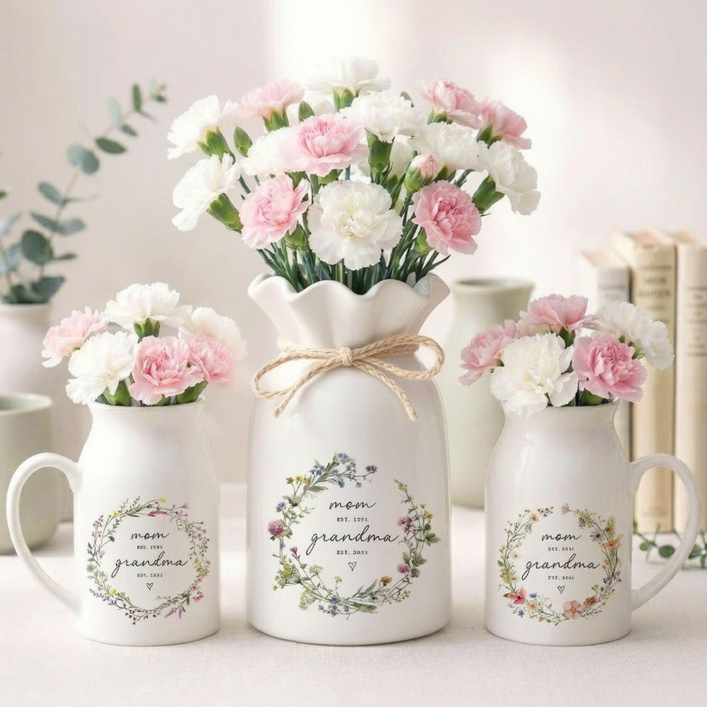 New Grandma Flower Vase, First Time Grandma Gift, Pregnancy Announcement