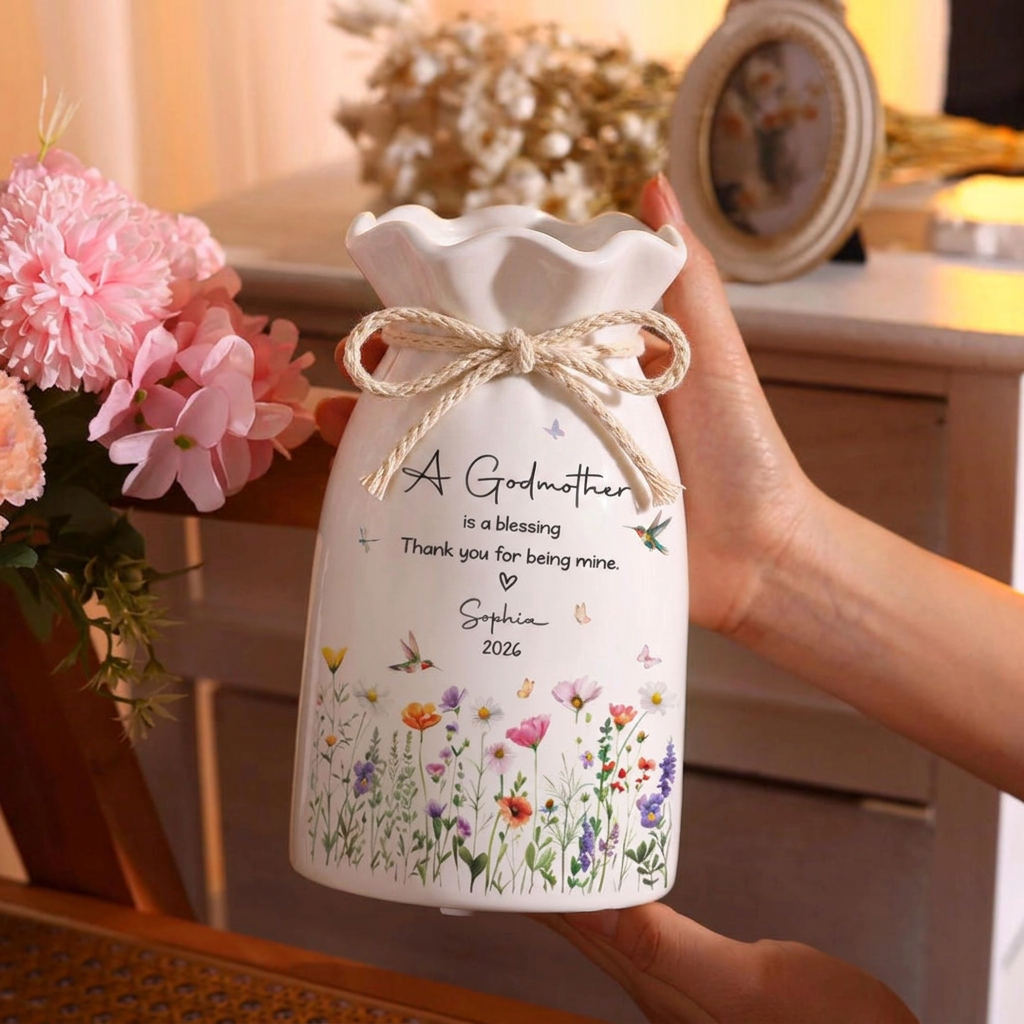 Personalized Godmothers Are A Blessing Vase, Gift From Godchild