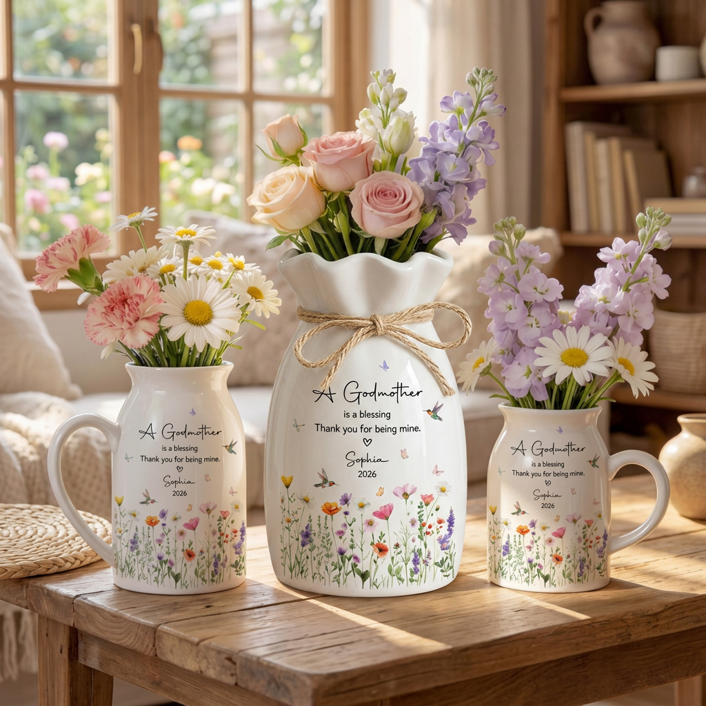Personalized Godmothers Are A Blessing Vase, Gift From Godchild
