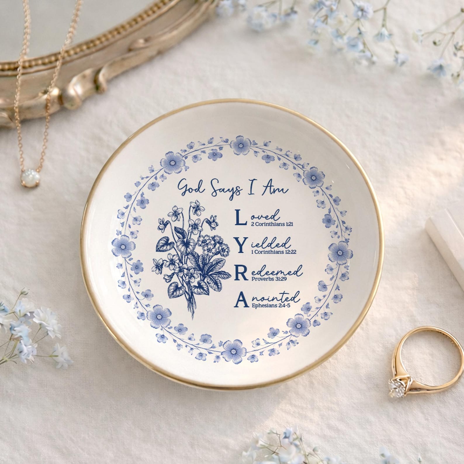 Personalized Mother's Day Gift, Christian Scripture Gift, God Say I Am Loved Gift
