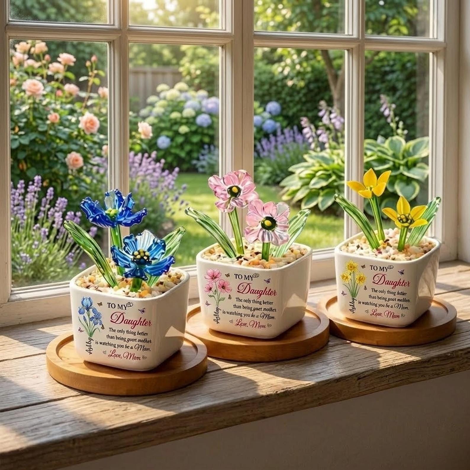 Mother Daughter Glass Flower Pot, The Only Thing Better Than Your Mother
