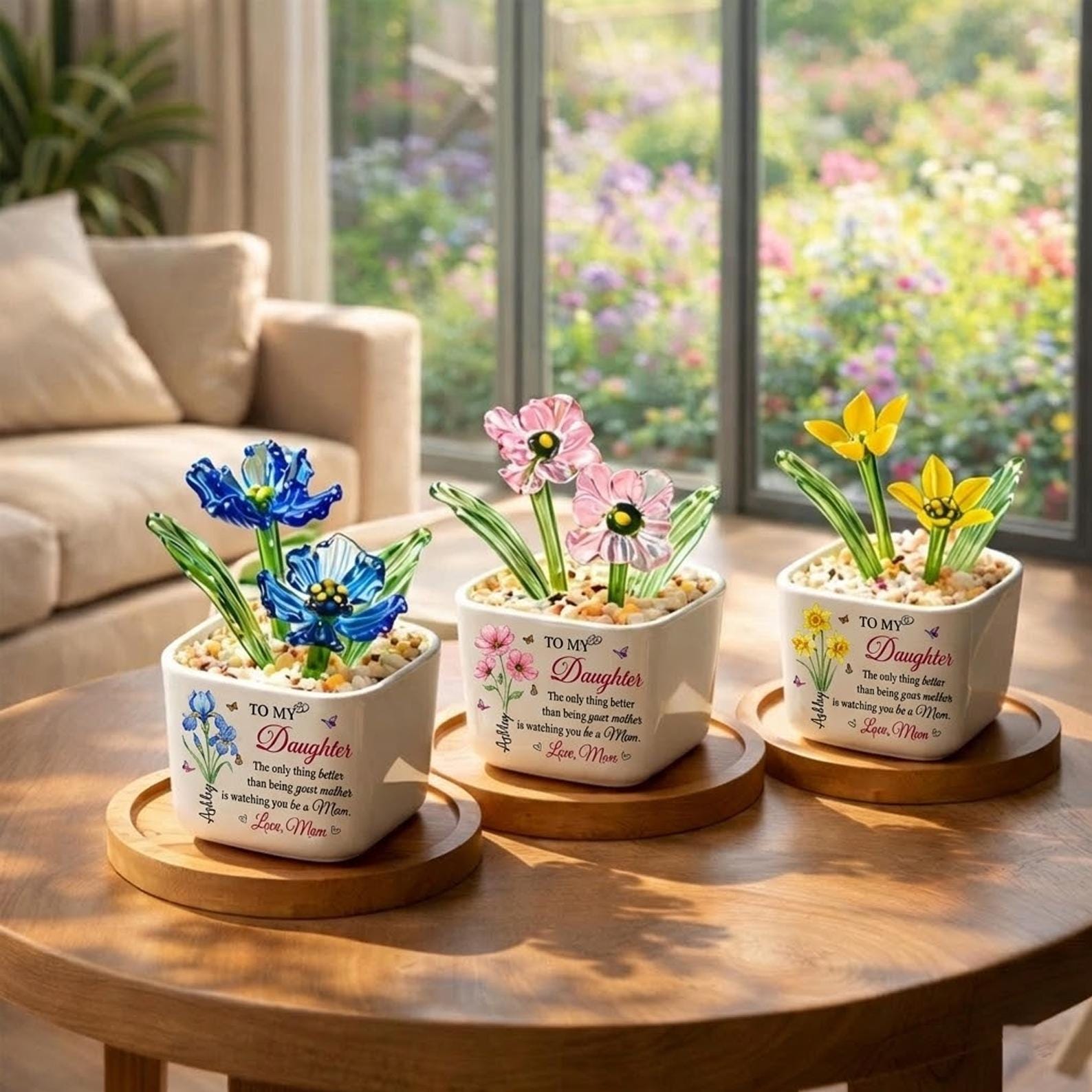 Mother Daughter Glass Flower Pot, The Only Thing Better Than Your Mother