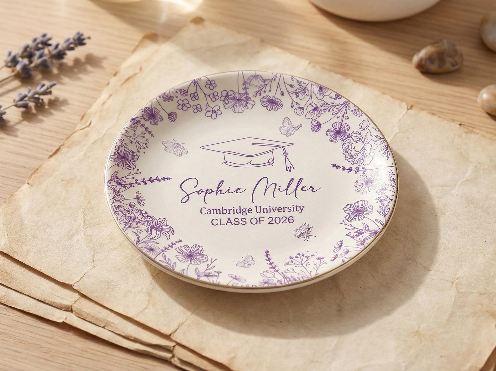 Personalized Graduation Ring Dish, Custom Graduation Gift