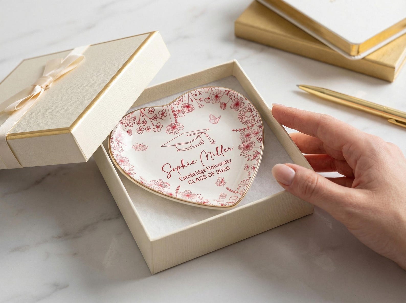 Personalized Graduation Ring Dish, Custom Graduation Gift