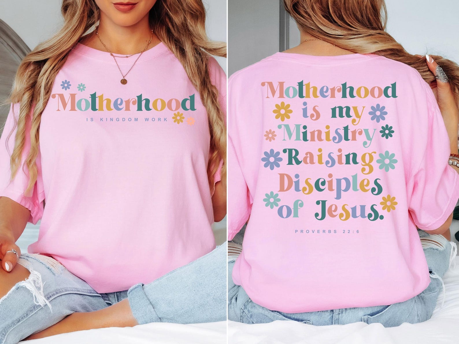 Motherhood Christian Mom T-Shirt, Proverbs 22 6 Shirt, Faith Mom Shirt