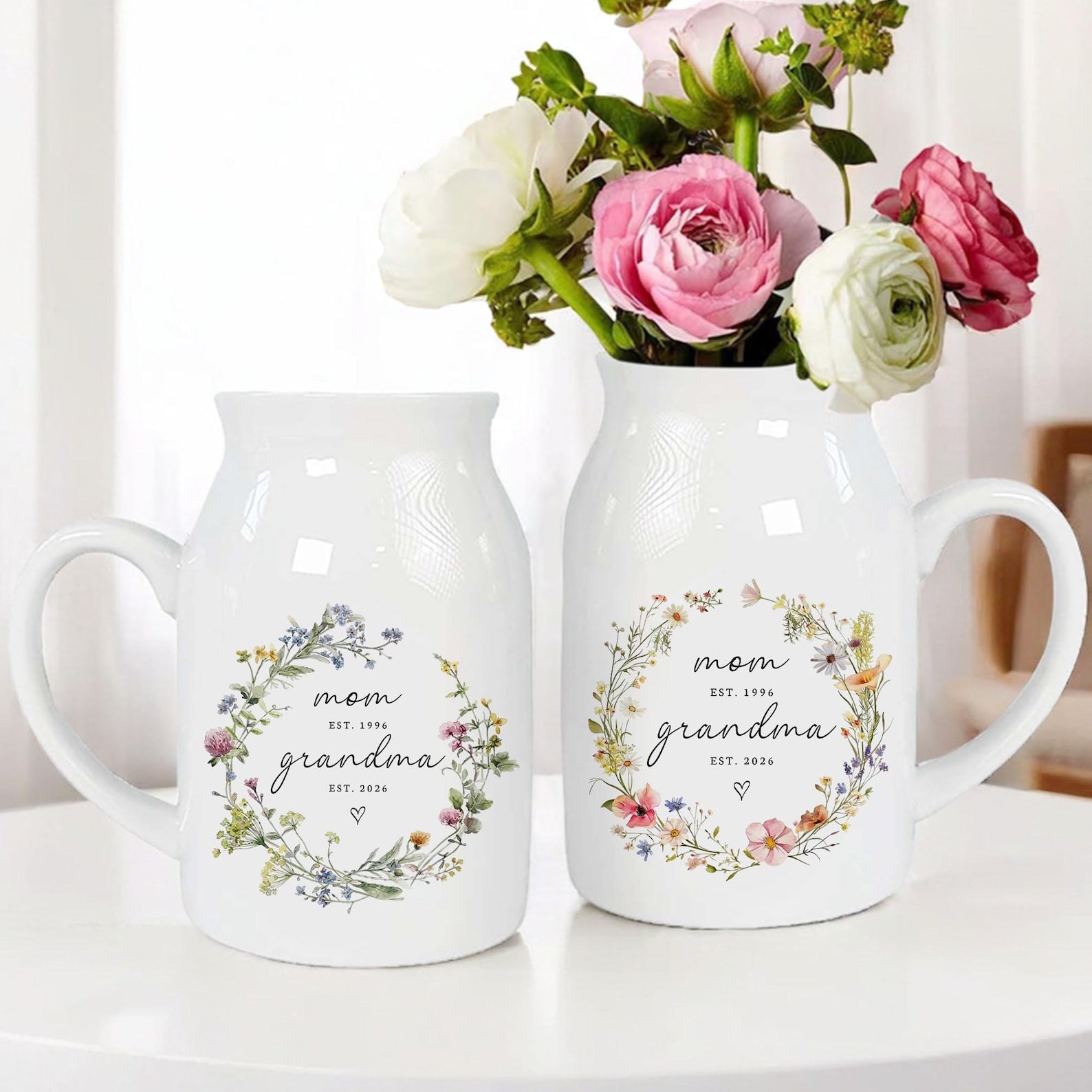 New Grandma Flower Vase, First Time Grandma Gift, Pregnancy Announcement