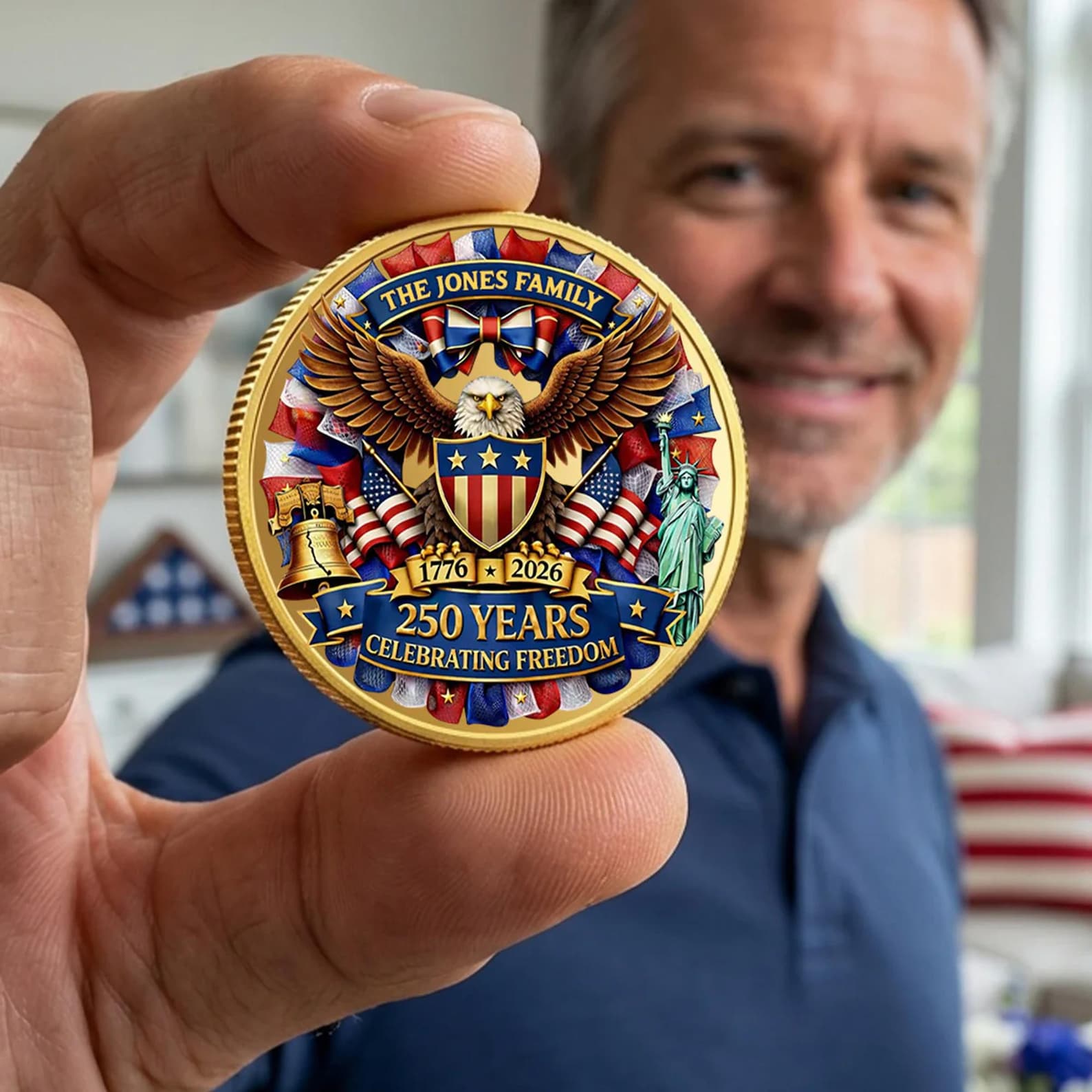 Personalized USA 250th Anniversary Commemorative Coin