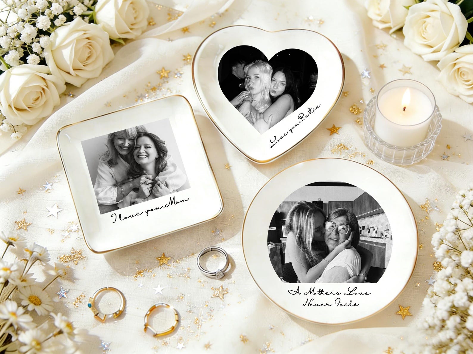 Personalized Mom Photo Jewelry Dish, Mothers Day Gift, Thank You Grandma