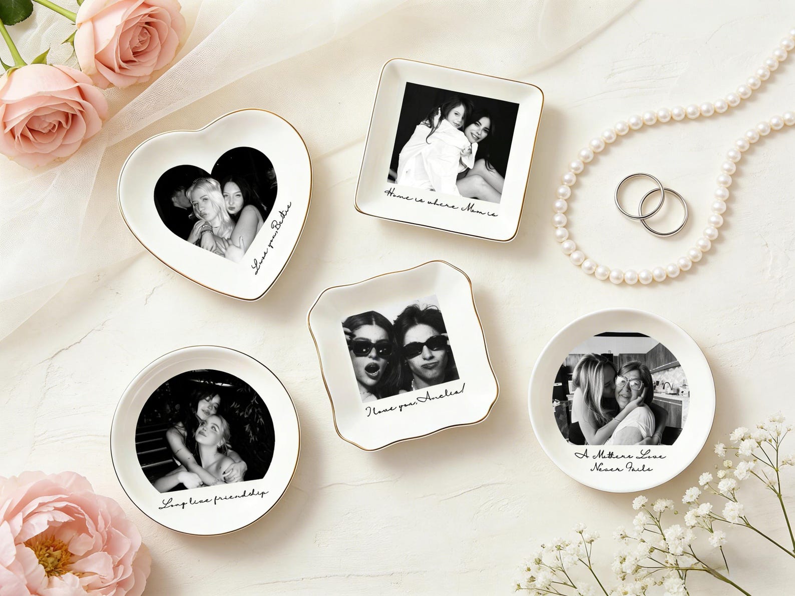 Personalized Mom Photo Jewelry Dish, Mothers Day Gift, Thank You Grandma