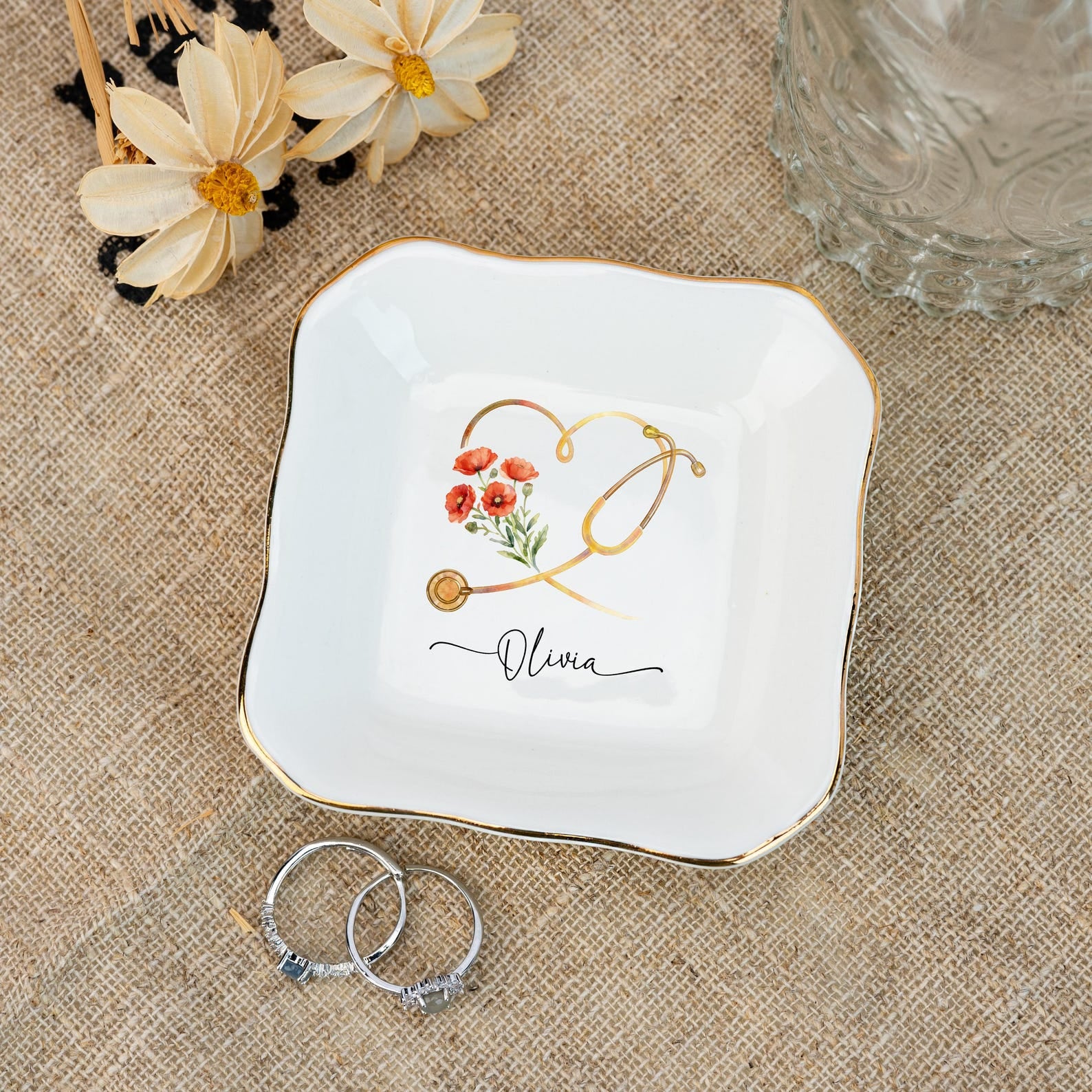 Nurse Appreciation Gifts,Nurse/Doctor Graduation Jewelry Dish, Medical School Graduation Gifts