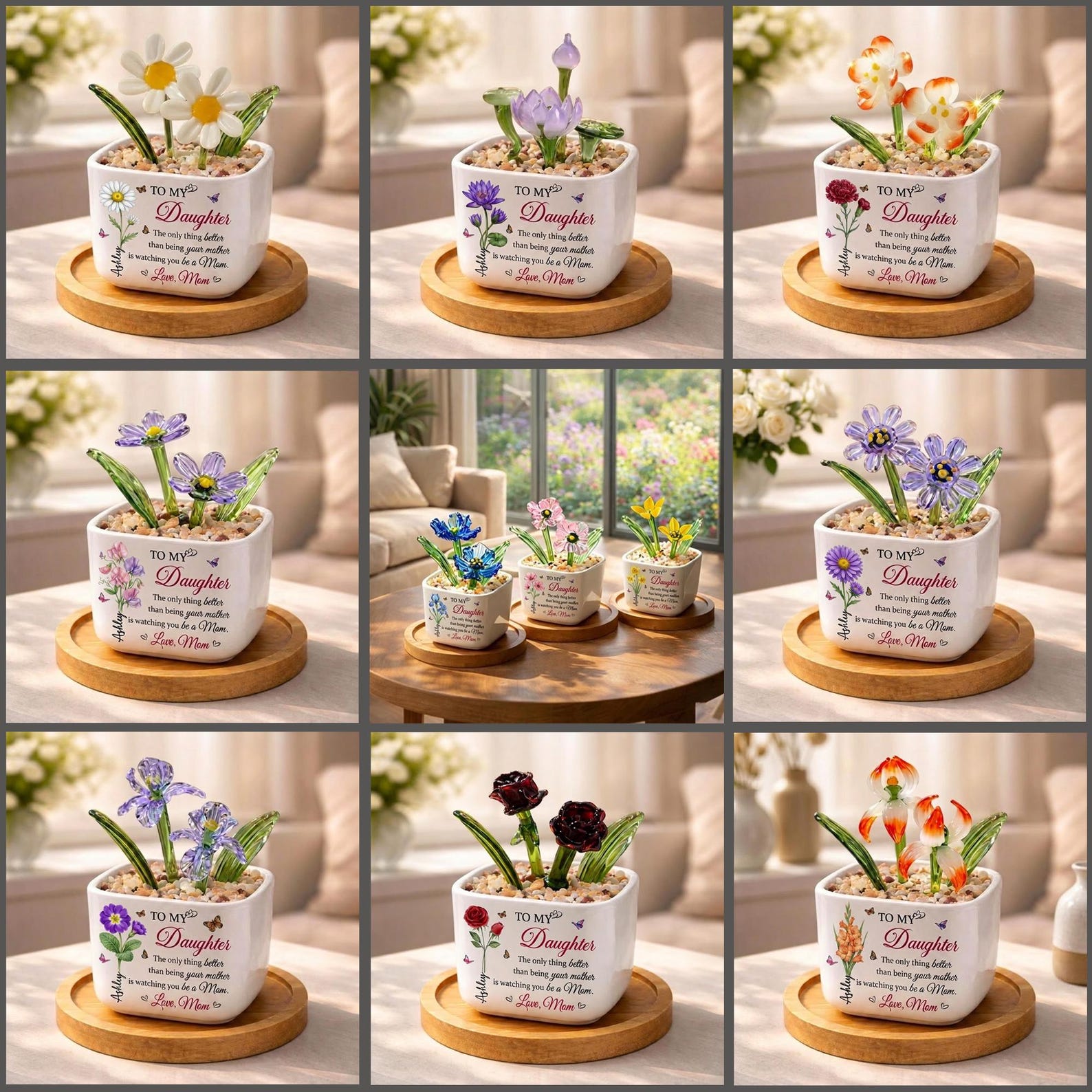 Mother Daughter Glass Flower Pot, The Only Thing Better Than Your Mother