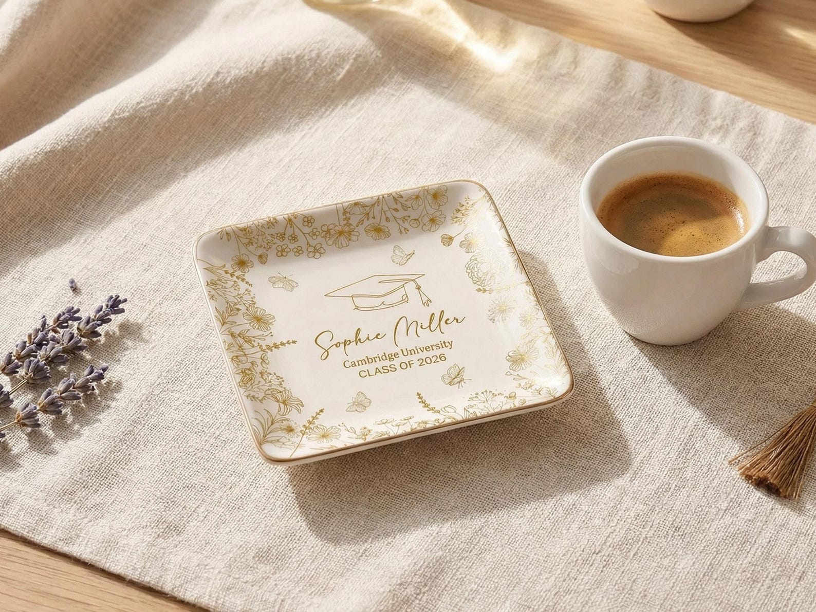 Personalized Graduation Ring Dish, Custom Graduation Gift